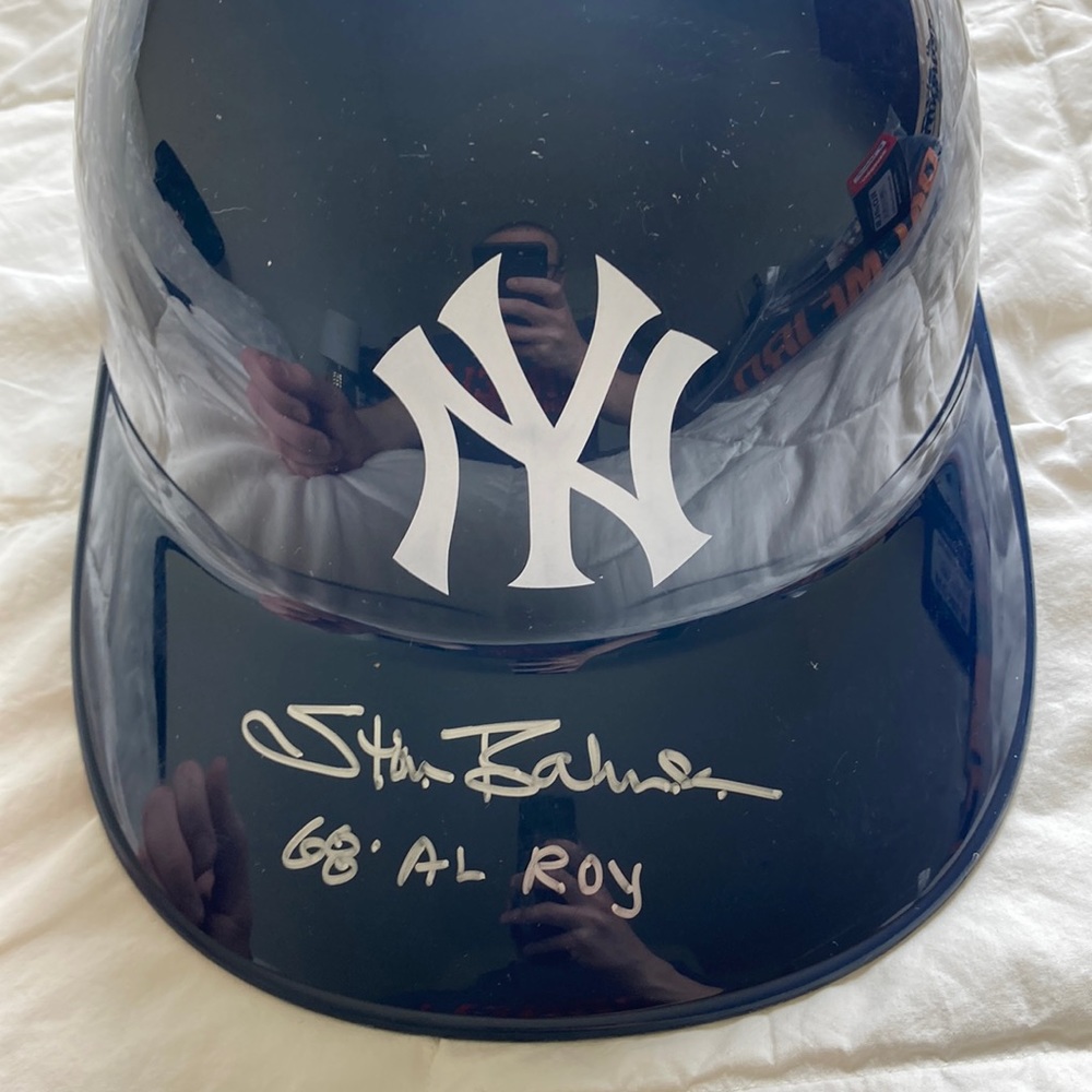 Stan Bahnson Signed Helmet. New York Yankees!